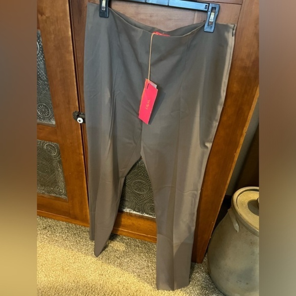 LAVIA Dress Pants NWT It 48 (US 12) Ret $328 Sak’s Taupe Lightweight Wool